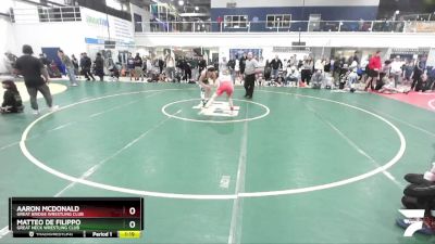 121 lbs Semifinal - Aaron Mcdonald, Great Bridge Wrestling Club vs Matteo De Filippo, Great Neck Wrestling Club