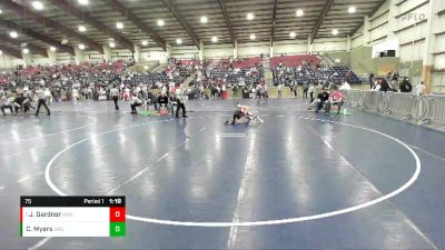 75 lbs 3rd Place Match - Jackson Gardner, Grantsville Wrestling Club vs Cade Myers, Green River Grapplers