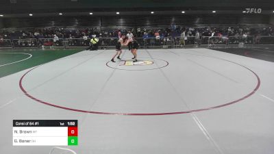 113 lbs Consi Of 64 #1 - Nolan Brown, MT vs Gavin Boner, OH