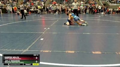 91 lbs Quarterfinal - Harper Welch, Ubasa Wrestling Academy vs Jayla Swanson, Siouxland Wrestling Academy