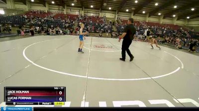 77 lbs 1st Place Match - Jack Holman, UT vs Lucas Forman, NV