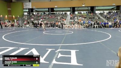 132 lbs Semifinals (8 Team) - Iziah Tusler, CUSHING vs Mason Duke, SALLISAW