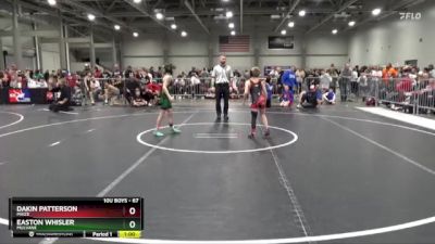 67 lbs Semifinal - Dakin Patterson, Maize vs Easton Whisler, Mulvane