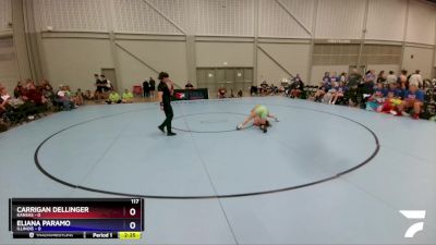 117 lbs Placement Matches (8 Team) - Carrigan Dellinger, Kansas vs Eliana Paramo, Illinois