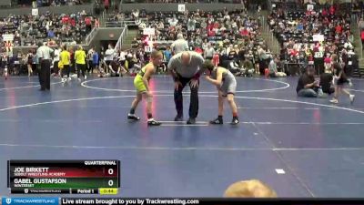 80 lbs Quarterfinal - Joe Birkett, Sebolt Wrestling Academy vs Gabel Gustafson, Winterset