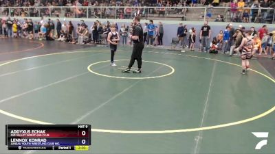 98 lbs Round 1 - Lennox Konrad, Juneau Youth Wrestling Club Inc. vs Addyxus Echak, Mid Valley Wrestling Club