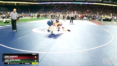 D1-132 lbs Champ. Round 1 - Josh Vasquez, Grandville HS vs Jake Gawlowski, Dakota HS