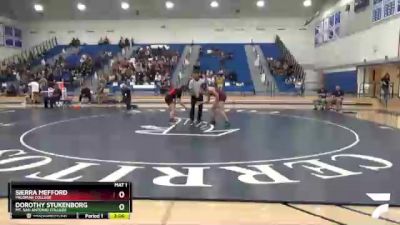 160 lbs Quarterfinal - Sierra Mefford, Palomar College vs Dorothy Stukenborg, Mt. San Antonio College