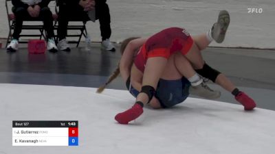 100 lbs Rnd Of 16 - Justice Gutierrez, Pomona Elite (PWCC) vs Ella Kavanagh, Nevada Elite Wrestling