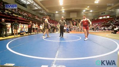 195 lbs Quarterfinal - Aiden Bruce, Salina Wrestling Club vs Kaleb Smith, Tulsa Blue T Panthers