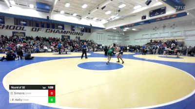 141 lbs Round Of 32 - Daniel Simons, Camarillo vs Paul Kelly, Poway