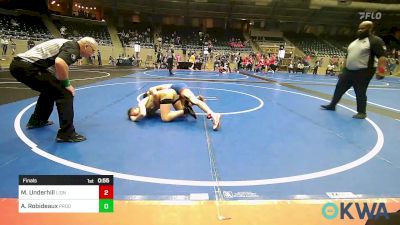 110 lbs Final - Maddux Underhill, Lions Wrestling Academy vs Aiden Robideaux, Prodigy Elite