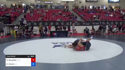 70 kg Cons 64 #2 - Nikko Gonzalez, Team Idaho Wrestling Club vs Dresden Grimm, Illinois