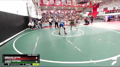 138 lbs Cons. Round 4 - Abraham Acuna, Coachella Valley vs Aaron Martinez, JW North