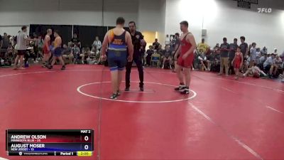 250 lbs 2nd Place Match (16 Team) - Andrew Olson, Minnesota Blue vs August Moser, New Jersey