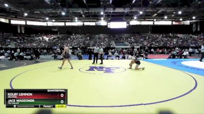 2A 132 lbs Quarterfinal - Jace Waggoner, Tri-Valley vs Kolby Lemmon, Kellogg