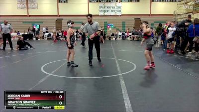 100-110 lbs Round 5 - Jordan Kadir, Shore Thing vs Grayson Graviet, McDonald Wrestling Accademy