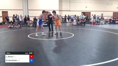 68 kg Cons 16 #1 - Luke Banas, Illinois vs Mike Rembelski, GRIT Athletics Wrestling Club