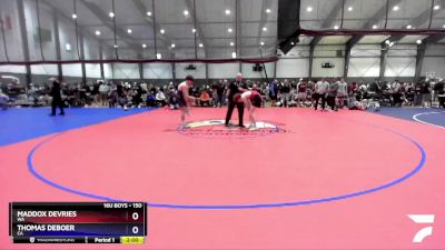 150 lbs Champ. Round 1 - Maddox DeVries, WA vs Thomas DeBoer, CA