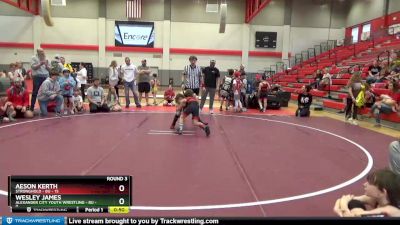 8U - 81 lbs Round 3 (6 Team) - Aeson Kerth, Stronghold - 8U vs Wesley James, Alexander City Youth Wrestling - 8U