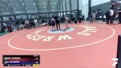 100 lbs Champ. Round 1 - Brody Johnson, WA vs Niko Selianitis, CA