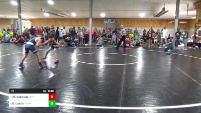 74 lbs Consi Of 8 #2 - Mason Vasquez, Endicott vs Blaik Losito, Hamburg