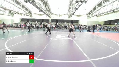 150-I lbs Quarterfinal - Duke Martin, Mat Assassins vs Ethan Barker, Hopewell