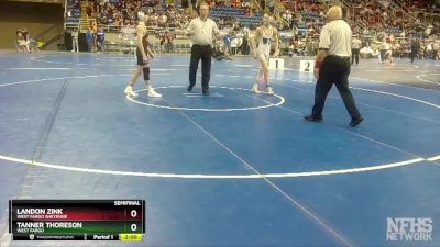 120 lbs Semifinal - Tanner Thoreson, West Fargo vs Landon Zink, West Fargo Sheyenne