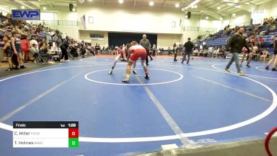 112 lbs Final - Caleb Miller, Fort Gibson Youth Wrestling vs Tyler Holmes, Broken Arrow Wrestling Club