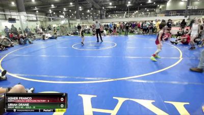 65 lbs Finals (2 Team) - Uriah Drane, GREAT NECK WC - GOLD vs Asher Franco, NORTH CAROLINA WRESTLING FACTORY