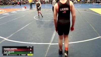 140 lbs Cons. Round 1 - Clay Wilson, Alexandria vs Tucker Martell, Caledonia/Houston