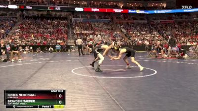 1A-113 lbs Champ. Round 1 - Brock Nebergall, Lone Tree vs Brayden Maeder, Southwest Valley