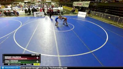 114 lbs Cons. Semi - Sergio Valencia, Farmersville Farmboyz Wrestling vs Cole Cronan, Turlock Wrestling Club