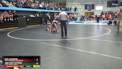 JV-22 lbs Round 2 - Greyson Matrise, Clear Creek-Amana vs Levi Jackson, West Delaware, Manchester