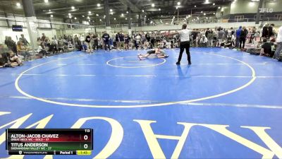 113 lbs Round 1 (6 Team) - Alton-Jacob Chavez, GREAT NECK WC - GOLD vs Titus Anderson, SHENANDOAH VALLEY WC