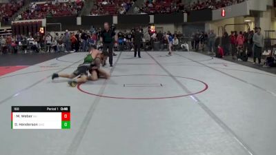 160 lbs Quarterfinal - Matthew Weber, Northern Has-Beens vs Danny Henderson, Glendive Mat Devils