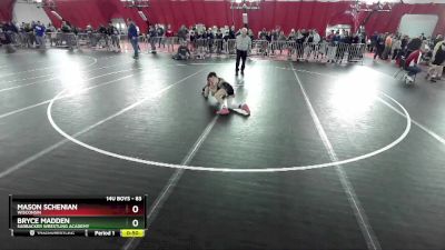 83 lbs Cons. Round 2 - Mason Schenian, Wisconsin vs Bryce Madden, Sarbacker Wrestling Academy