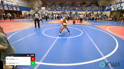 70 lbs Quarterfinal - Wyatt Jones, Purler Wrestling Academy (PWA-NWA) vs Cash Carlton, Sperry Wrestling Club