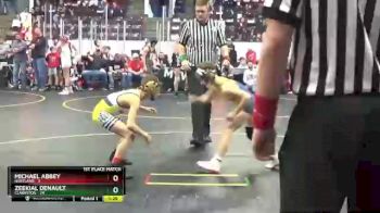 77 lbs Finals (8 Team) - Zeekial Denault, Clarkston vs Michael Abbey, Hartland