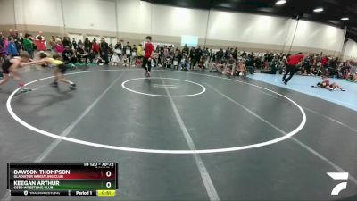 70-72 lbs Round 2 - Dawson Thompson, Gladiator Wrestling Club vs Keegan Arthur, G580 Wrestling Club