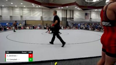 123 lbs Semifinal - Co`Ji Campbell, St.Joseph Catholic Academy vs Gavin Jendreas, Bulldog Premier