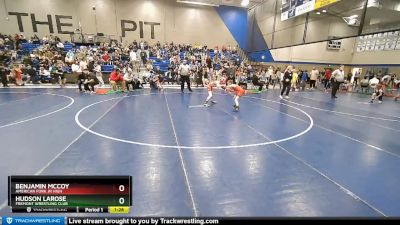 70 lbs Champ. Round 1 - Benjamin McCoy, American Fork Jr High vs Hudson LaRose, Fremont Wrestling Club