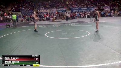 D 2 126 lbs Cons. Round 2 - Daniel Olivier, North Desoto vs Gavin Thomas, North Vermillion