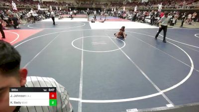 98 lbs Consi Of 4 - Jaxen Johnson, La Junta Wolfpack vs Kyra Bady, Bear Creek Jr. Wrestling