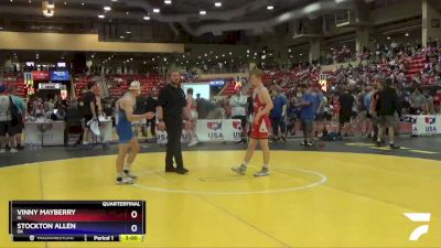 120 lbs Quarterfinal - Vinny Mayberry, IA vs Stockton Allen, OK