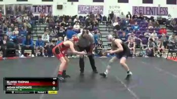 134 lbs Round 2 (6 Team) - Aidan Newdigate, Springboro vs Blayke Thomas, Triad