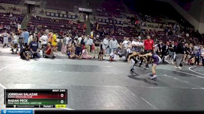 83 lbs Cons. Round 2 - Radan Peck, Pikes Peak Warriors Wrestling vs Jorrdan Salazar, Duran Wrestling Club