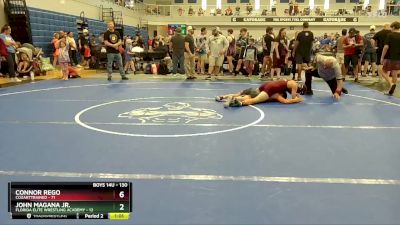 130 lbs Cons. Round 3 - John Magana Jr., Florida Elite Wrestling Academy vs Connor Rego, Cozarttrained