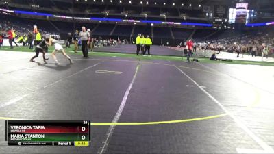 Girls-100 lbs 7th Place Match - Veronica Tapia, Lowell HS vs Maria Stanton, Brown City HS