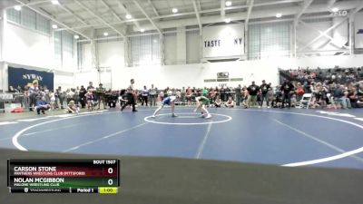 66 lbs Quarterfinal - Carson Stone, Panthers Wrestling Club (Pittsford) vs Nolan McGibbon, Malone Wrestling Club